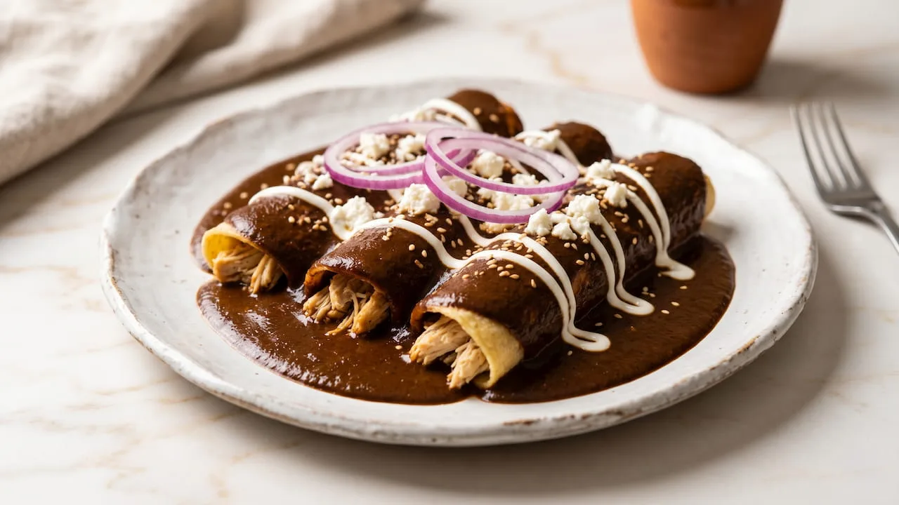 Enchiladas de mole: la receta tradicional mexicana paso a paso