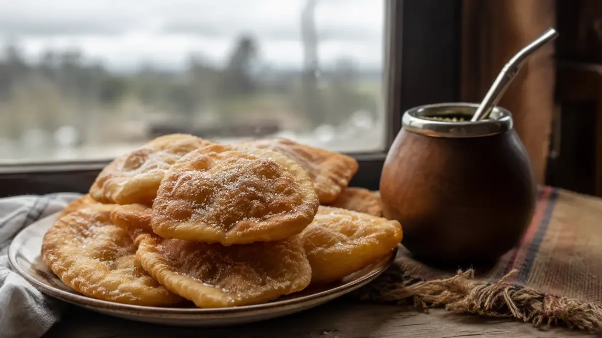 Bandeja de pastelitos criollos almibarados con grana de colores